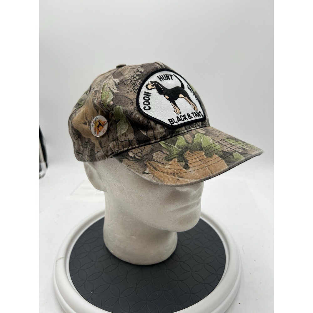 DRI DUCK Mothwing Camo Black & Tan Coonhound Hat UKC Autumn Oaks Snapback